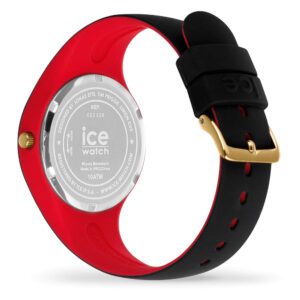 שעון יד ICE WATCH שחור רקע שחור בשילוב זהב צהוב מנצנץ 022326 מהצד